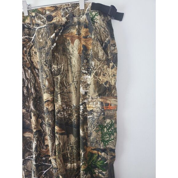Habitat Brown Camo Print Hunting Pants Large Mens Realtree Edge Straight Leg - Picture 2 of 6
